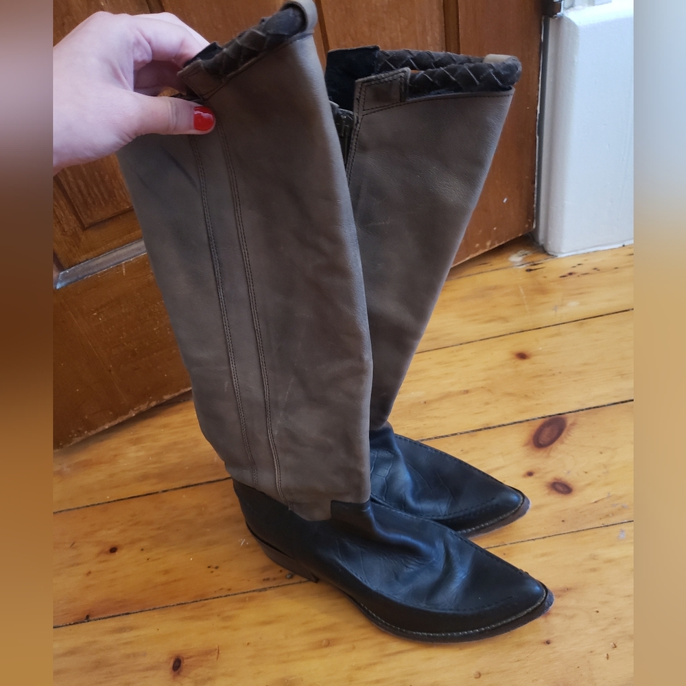Free People 2-tone Cowboy Boots - Picture 1 of 8
